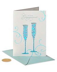 Papyrus Carte de mariage (flûte à champagne bleue)