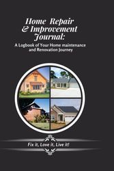 HOME REPAIR AND IMPROVEMENT JOURNAL:: A Logbook of Your Home Maintenance and Renovation Journey