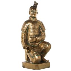 Alexandra House Living Decoratieve figuur, goudkleurig, kunststof, krijger, 46 x 105 x 55 cm
