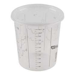 KS Tools 500.8057 - Set di 25 bicchieri usa e getta con coperchio, 650 ml