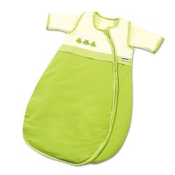Gesslein Bubou Design 022: Temperatuurregulerende slaapzak voor het hele jaar door/slaapzak voor babys/kinderen, maat 130, groen met uilen