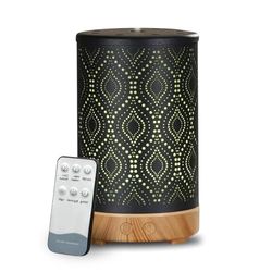 Zen'Arôme Ultrasone diffusor, aromatherapie, Sevilla, diffuser voor etherische olie, elektrische diffuser met afstandsbediening, personaliseerbare ledverlichting, metalen behuizing met origineel motief