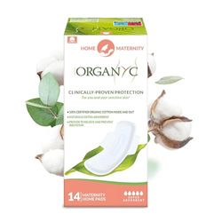 ORGANYC - Compresas postparto, grandes y cómodas para días de flujo medio, 100% algodón orgánico certificado