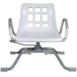 Queraltó Siège de Bain Pivotant, avec Dossier et Accoudoirs, Siège pour Baignoire, Aluminium, 70,5 x 41 x 42 cm