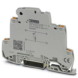 PHOENIX CONTACT Protection contre les surtensions TTC-6-TVSD-D-24DC-PT-I avec indicateur d'état intégré pour un circuit de signal sans potentiel de terre à 2 fils.