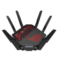 GT-BE19000 Tri-band WiFi 7 (802.11be) Gaming Router, QAM, MLO, Dual 10G ports, AI WAN detection, Triple-level Game Acceleration, Gaming Network, RGB, AiMesh free network security VPN Guest Network Pro