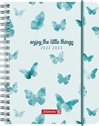Brunnen Agenda escolar "Butterfly" 2022/2023 A6, 2 páginas = 1 semana, 1071855043, diseño de mariposa