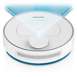 Rowenta X-Plorer Serie75 Aspirateur robot, Navigation précise personnalisée, Aspire et lave, Kit animal et allergie, Filtre haute efficacité, Connectivité WiFi, App compatible assistant vocal RR7687WH