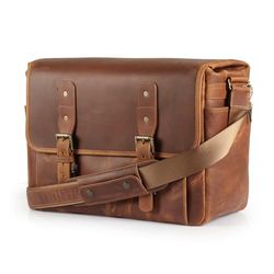 MegaGear MG2074, Sac à bandoulière Unisex, Marron, L
