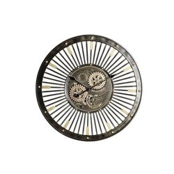 RELOJ PARED HIERRO 65X6,7X65 MOVIMIENTO PLATEADO