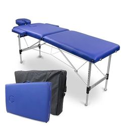 Mobiclinic, Lettino per Massaggi, Alluminio, Pieghevole, Poggiatesta, 186x60cm, CA-01 Light, 250 kg, Borsa da trasporto, Lettino per estetica, Lettino per fisioterapia, Portatile, Professionale