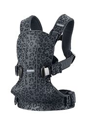 BabyBjörn Mochila Porta Bebé One Air, Malla 3D, Antracita/Leopardo