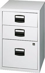 Bisley Home Armario Auxiliar PFA, 2 Universal cajones, 1 cajón, HR de Metal, 645 Luz Gris, 40 x 41.3 x 67.2 cm