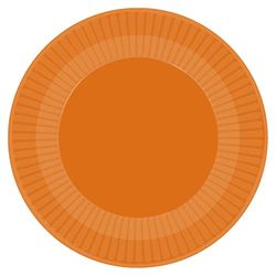 Amscan 9915400-204-66 - Oranje Milieuvriendelijke Recyclebare Papieren Feestborden - 8 Pack