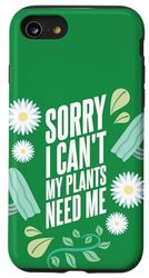 Coque pour iPhone SE (2020) / 7 / 8 Gardener Plant Lover Botanical Cactus Daisy Eco Botanist