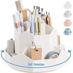 BXIHUR Porte-stylo pour bureau, organiseur de bureau, porte-stylo blanc