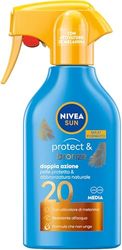 NIVEA SUN Maxi Crema Solare Spray Protect & Bronze FP 20 270 ml, Crema Solare 20 per Un'abbronzatura Dorata, Intensa e Uniforme, Protezione Solare 20 in Pratico flacone in spray