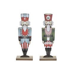 Figura dekoracyjna DKD Home Decor Drewno (2 szt.) (11 x 6 x 30 cm)