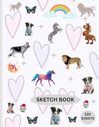 Sketch Book: Large blank 110 pages 8.5 x 11 inches Sketch Pad for Drawing, Writing, Painting, Sketching or Doodling