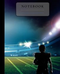 Football 2 Composition Notebook: Wide-Ruled | Sports | 7.5" X 9.25" | 100 Pages