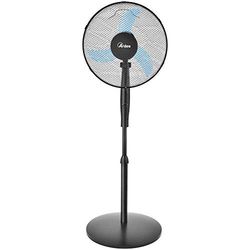 Ardes AR5EA41PB Easy 41PB PLUS Staande ventilator, rond, 3 vleugels, 40 cm, hoogte 130 cm, 3 snelheden, Premium Total Black