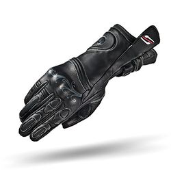 Shima MODENA, mulher Lady Fit verão couro reflexo clássico cidade luvas de motociclismo (XS-XL), preto, tamanho: XS