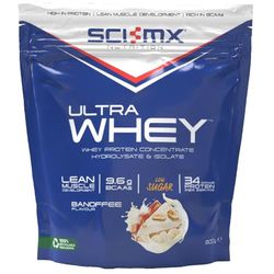 SCI-MX Ultra Whey Protein Muscle Building & Recovery Powder with Naturally Occurring Glutamine & Amino Acids - Banoffee Flavour - 800g (18 Servings)