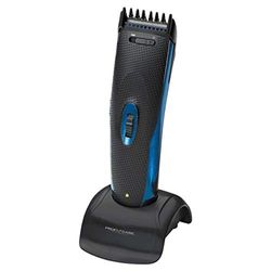 ProfiCare PC-HSM/R 3052 NE Men's Hair Trimmer Ear and Nose Hair Trimmer Battery/Mains Operated Thinning Function Stainless Steel Precision Clipper Head Black/Blue