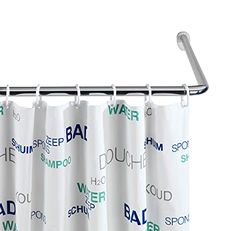 WENKO Barre d'angle Universelle Extra-épaisse Chrome Ø 2,5 cm, Adaptable en Forme et en Longueur Chromé