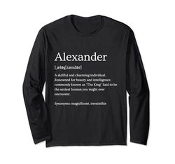 Maglietta personalizzata con nome Alexander Significato Maglia a Manica