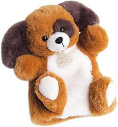 Histoire d'Ours - Doudou Marionnette à Main Chien - 25 cm - Marron - Douce Marionnette - HO2599