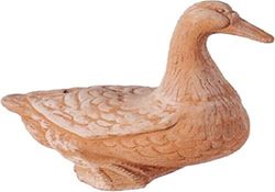 “OCA” IN TERRACOTTA, FATTA A MANO; ALTEZZA CM. 45, LARGHEZZA CM. 22, LUNGHEZZA CM. 40.