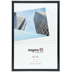 Hampton Frames | OXFORD Picture Poster Photo Frame OXF1624NGX | 16x24in (41x61cm), Black, Acrylic (Non-Glass), MDF | Wall Mount, Landscape or Portrait | Modern Display for Photos