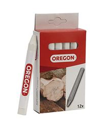 Oregon Multi Surface Marking Crayon – White, Professional 6 Sided Chalk Markers, Writes on Wood, Metal, Stone, Concrete, Tiles, Ceramic, Plastic, Glass & More (Pack of 12) (295364)