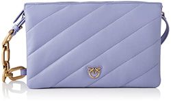 Pinko Women's Twins Classic Maxi Quilt 1 Cl Bag, Y79q_Lavender-Antique Gold, 30x8x20
