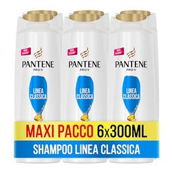 Pantene Pro-V Shampoo e Balsamo e Trattamento, Linea Classica Maxi Formato da 6 x 300 ml
