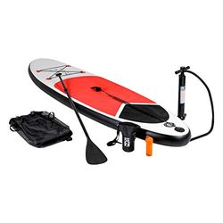 greemotion Set tavola da SUP Gonfiabile, Stand Up Paddle Unisex-Adult, Rosso-Bianco, ca. 320 x 15 x 84 cm
