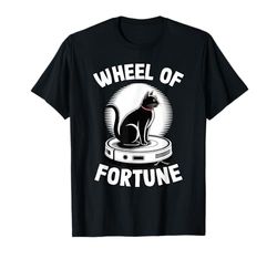 Wheel of Fortune Robot Vacuum Cleaner Funny Cat T-Shirt