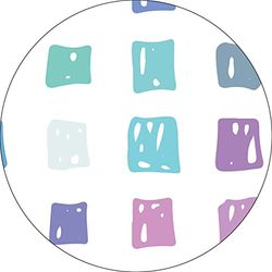 Bonateks, Runt digitalt tryckt musmatta, halkfri undersida, för kontor och hem, diameter: 22 cm