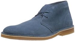 SELECTED SHLeon Boot H Desert Boots för män, Blau China Blue, 45 EU