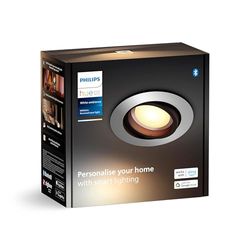 Philips Hue White Ambiance Milliskin, Faretto ad incasso Smart LED, Rotondo, Alluminio