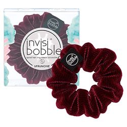 Invisibobble Sprunchie de cavalo vermelho Red Wine x1 - Scrunchie de tecido com borracha de cabelo em espiral para interior - de cavalo vermelho menina confortável e com suporte