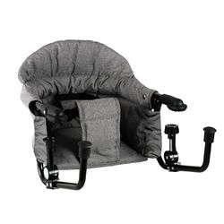 Looping Siège de Table Bébé Pliable | Fixation Sécurisée 4 points, Nomade et Compact | GRIS Chiné