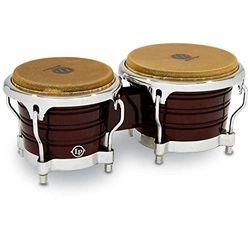 LP Latin Percussion Generation II Wood Bongo Dark Wood Chrome Hardware LP201AX-2DW