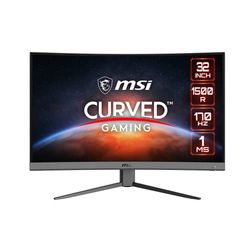 MSI Display per PC da gioco curvo FHD G32C4 E2 da 31,5 pollici - Pannello VA 1500R, 1920x1080, 170 Hz/1 ms, 16:9, FreeSync Premium - DisplayPort 1.2a, HDMI 1.4b