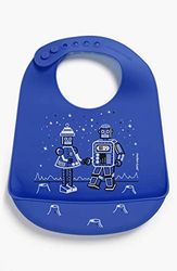 Modern Twist Baby Bib, Silicone, Electric Blue, 1.11 x 1.11 x 1.11 cm
