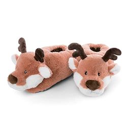 NICI Jonte the Reindeer Slippers in size 38-41 L I Figurative Non-Slip Slippers for Children I Warm & Cuddly Plush Animal Slippers For Girls & Boys - 48339