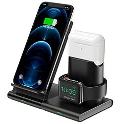ANSTA Draadloze oplader, drie-in-één oplader, afneembaar ontwerp, onafhankelijk gebruik, compatibel met 14/13/12/Pro/mini-telefoon