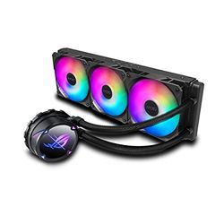 ASUS ROG Strix LC 360 ARGB - Sistema de refrigeración líquida (Aura Sync, Intel LGA 1700/1200/1150/1151/1152/1155/1156/2011/2011-3/2066 y AMD AM4/TR4, tres ventiladores RGB ROG de 120 mm)