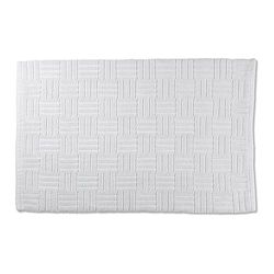 kela Tapis de Bain Leana, 80 cm x 50 cm, 100% Coton, Blanc, antidérapant, Lavable à 30° C, adapté au Chauffage au Sol, 23526